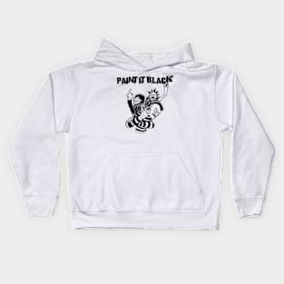 Punk Rock Man Of Paint It Black Kids Hoodie